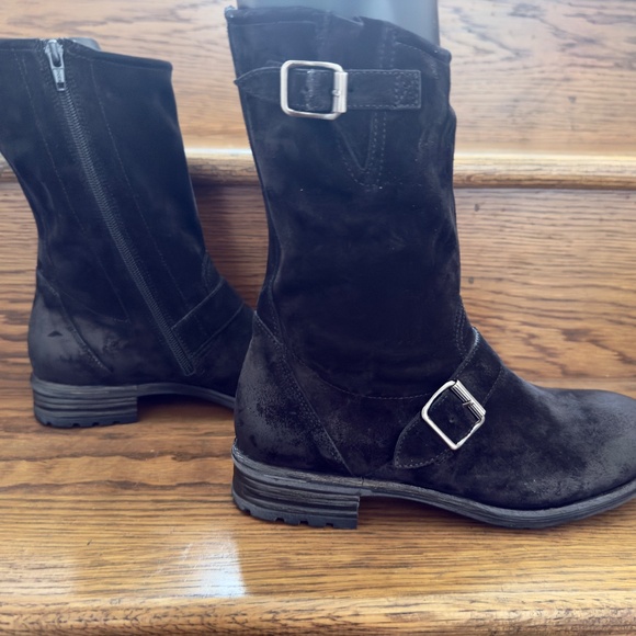 Paul Green Adison Boots Black Suede au 6 / us 8.5 NWOT - Picture 2 of 15
